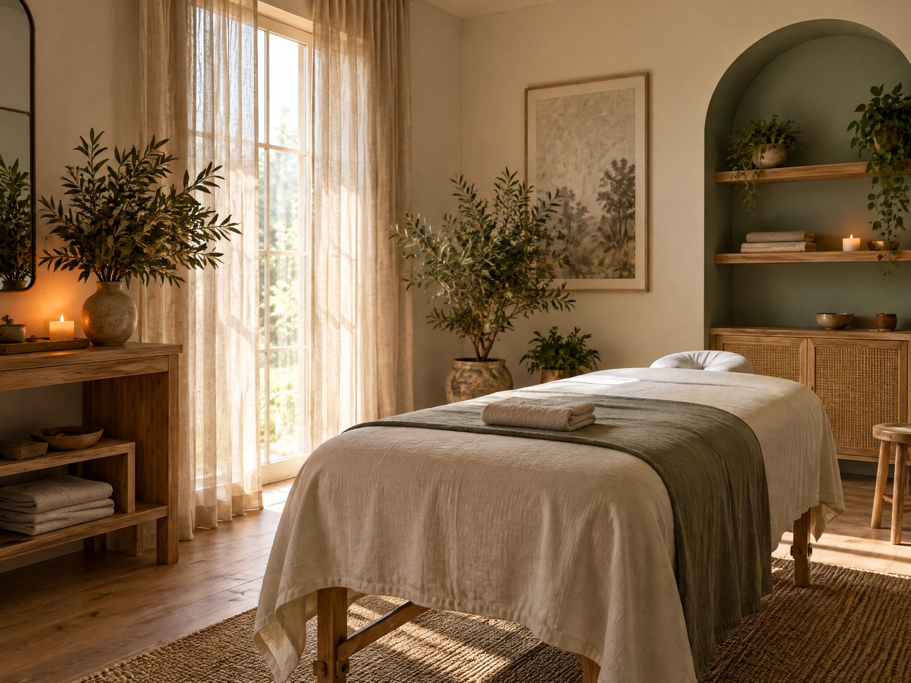 Sala de tratamiento serena de Terapia en Armonía